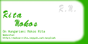 rita mokos business card